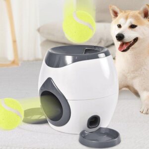 Lanzapelotas Automático para Perros con Dispensador de Premios